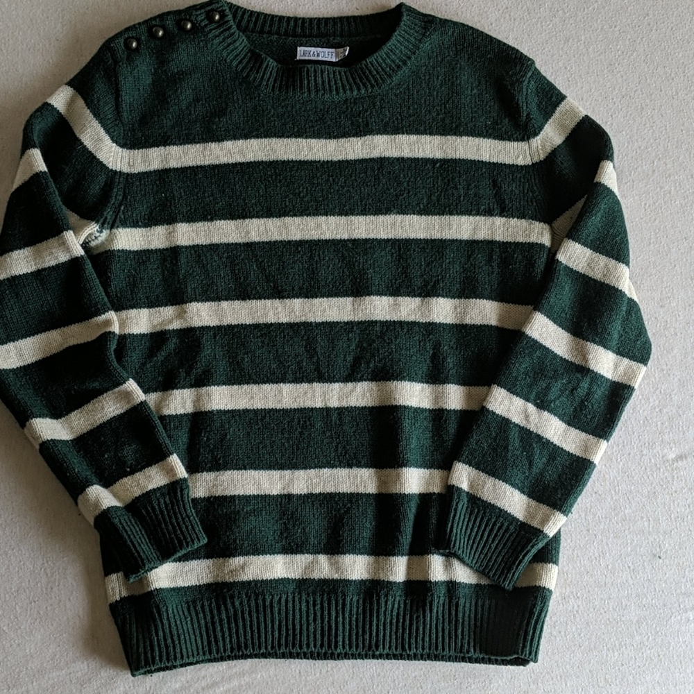 Striped Green Lark&Wolff Sweater Size S